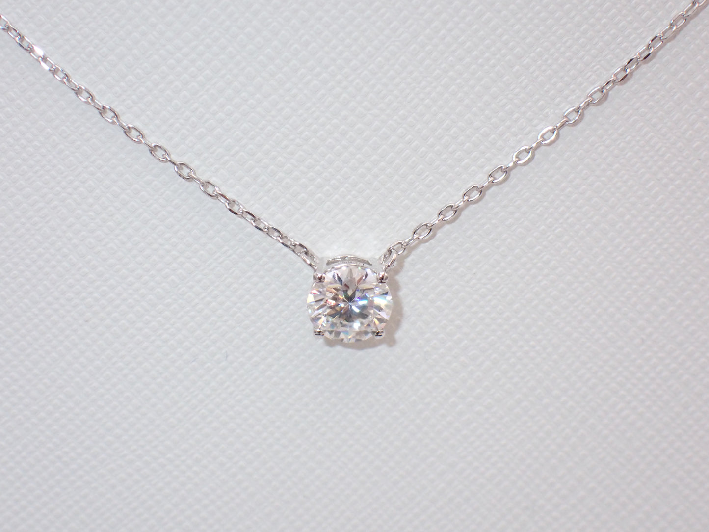 Classic Solitaire Moissanite Necklace – 1.0ct -  Mara & Co UK