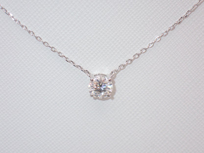 Classic Solitaire Moissanite Necklace – 1.0ct -  Mara & Co UK