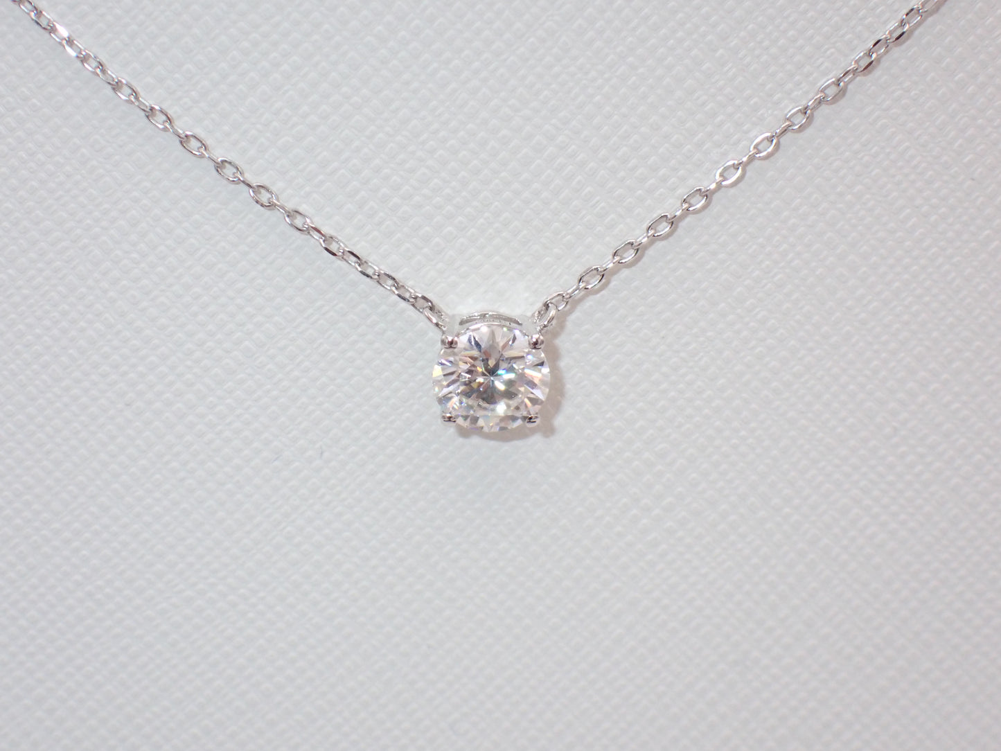 Classic Solitaire Moissanite Necklace – 1.0ct -  Mara & Co UK