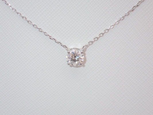 Classic Solitaire Moissanite Necklace – 1.0ct