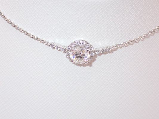 Radiance Halo Moissanite Bracelet – 1.0ct