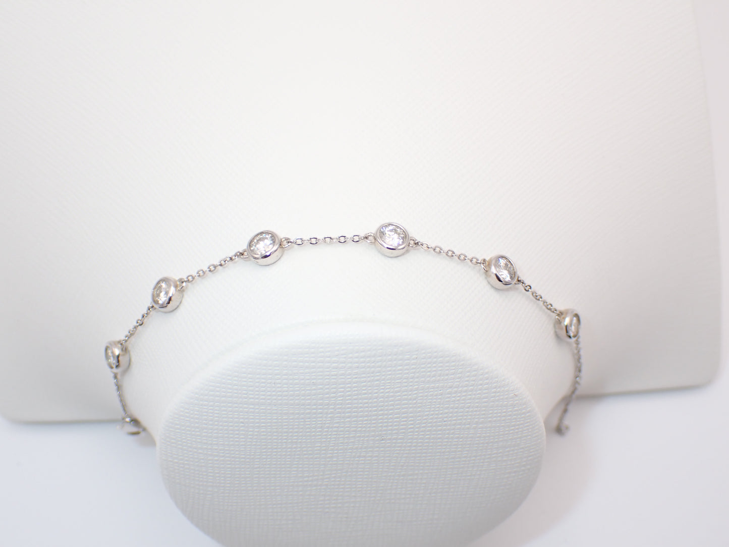 Six Stone Bezel Moissanite Bracelet