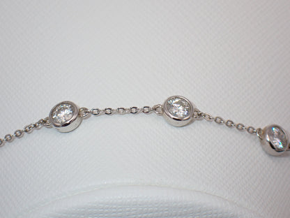 Six Stone Bezel Moissanite Bracelet -  Mara & Co UK