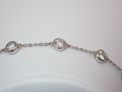 Six Stone Bezel Moissanite Bracelet -  Mara & Co UK