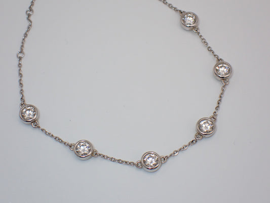Six Stone Bezel Moissanite Bracelet