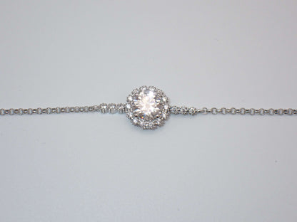 Radiance Halo Moissanite Bracelet – 1.0ct -  Mara & Co UK