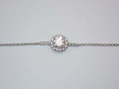 Radiance Halo Moissanite Bracelet – 1.0ct -  Mara & Co UK