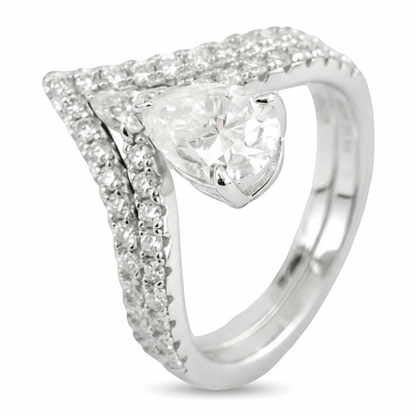 Stacker Ring Set Pear & Pavé