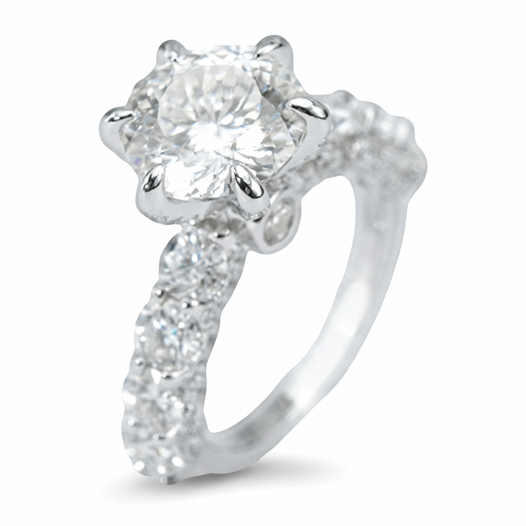 Blossom Cut Statement Ring – 3.0ct Centre, Multi-Stone, Sterling Silver