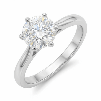 Classic Solitaire Moissanite Ring – 1.0ct