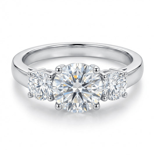 Classic Trilogy Moissanite Ring – 1.0ct