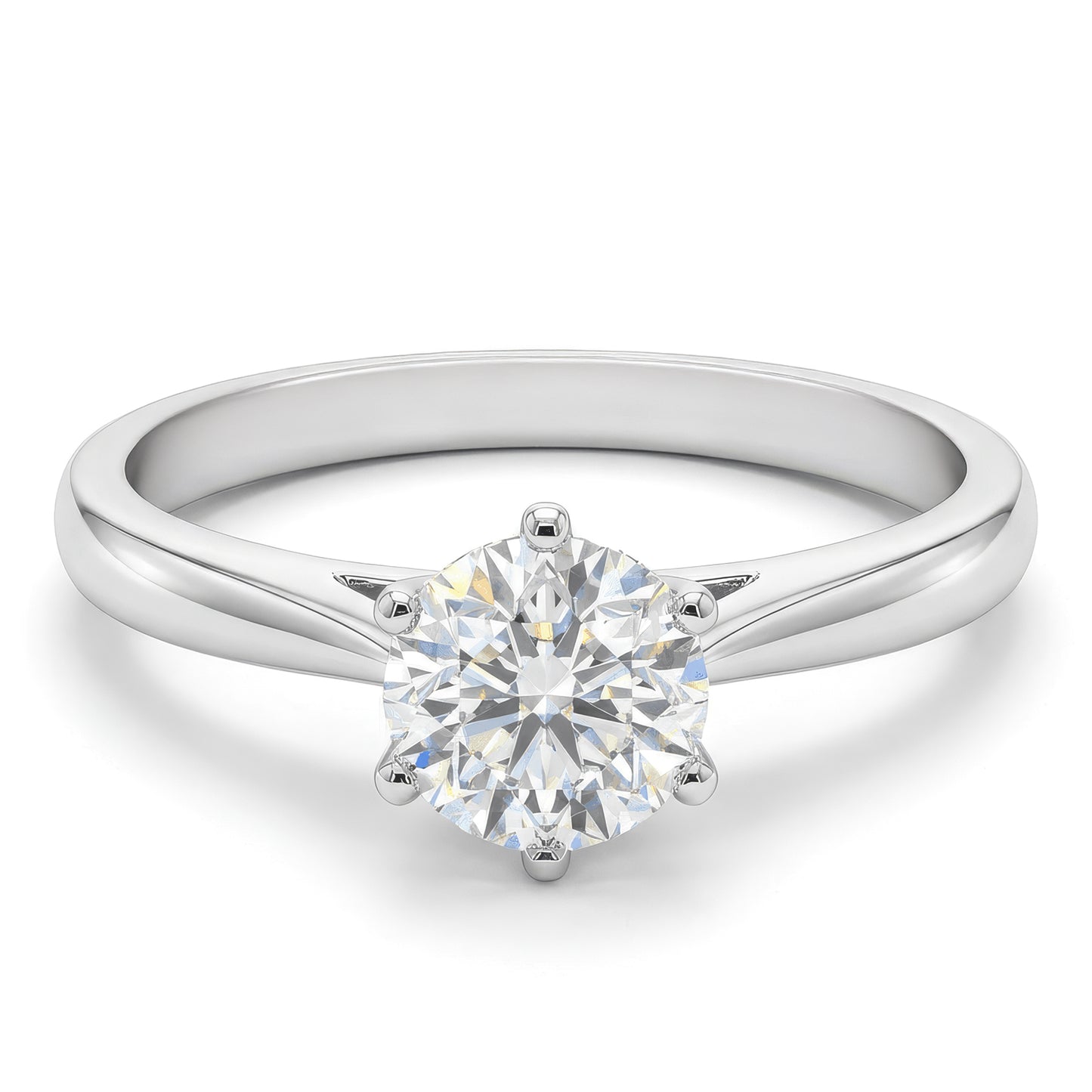 Classic Solitaire Moissanite Ring – 1.0ct