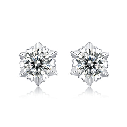 moissanite heart-prong solitaire stud earrings 2.0ct DEF sterling silver – pair UK
