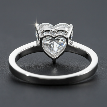 Heart Lab Diamond Ring – 3.01ct, 14K White Gold -  Mara & Co UK