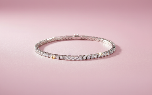 Sterling Silver 3.0mm Moissanite Tennis Bracelet – 7.0in