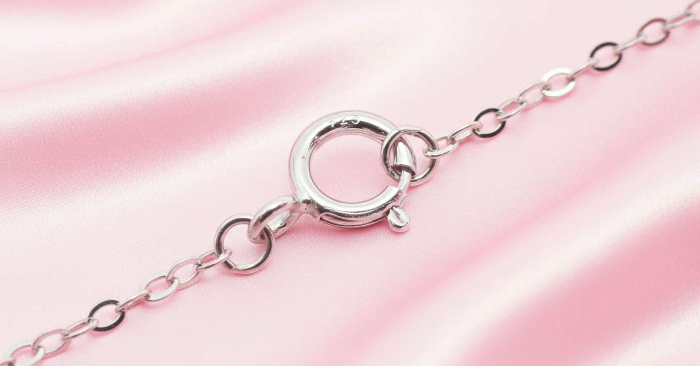 Diamond Halo Pendant Necklace - Sterling Silver