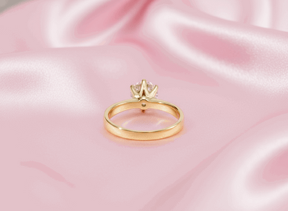 Classic 6 Claw Diamond Solitaire Ring – 1.01ct, 18K Yellow Gold -  Mara & Co UK