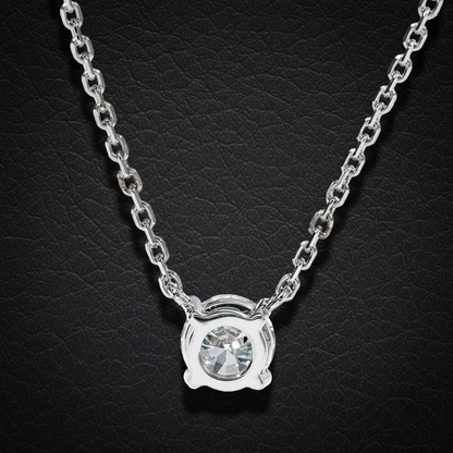 Classic Lab-Grown Diamond Solitaire Necklace – 0.54ct, 18K White Gold -  Mara & Co UK