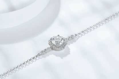 Radiance Halo Moissanite Bracelet – 1.0ct -  Mara & Co UK