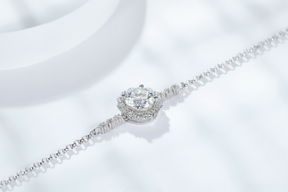 Radiance Halo Moissanite Bracelet – 1.0ct -  Mara & Co UK
