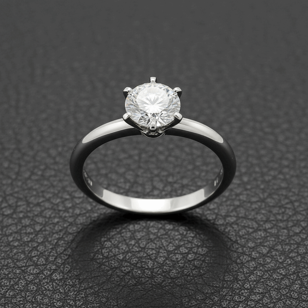 lab diamond solitaire engagement ring 2.0ct DEF VS 18K white gold UK – top view