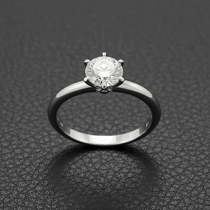 lab diamond solitaire engagement ring 2.0ct DEF VS 18K white gold UK – top view