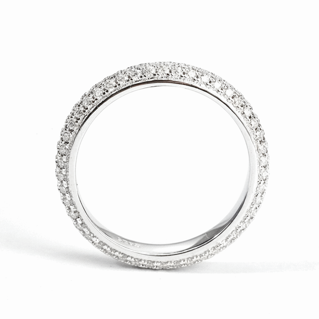 Micro Pavé Moissanite Band