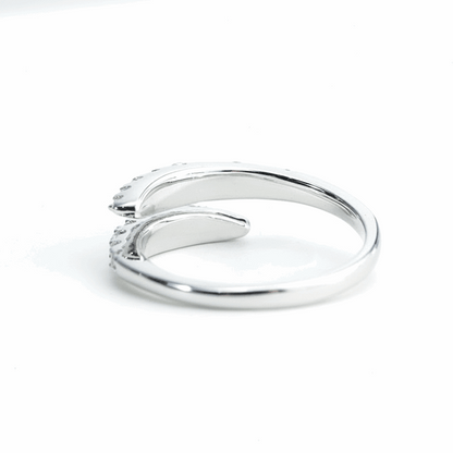 Open Front Moissanite Wrap Ring