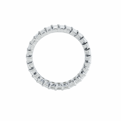 Emerald Cut “Eternity” Moissanite Band – 5.6ct Total, DEF