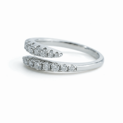 Open Front Moissanite Wrap Ring