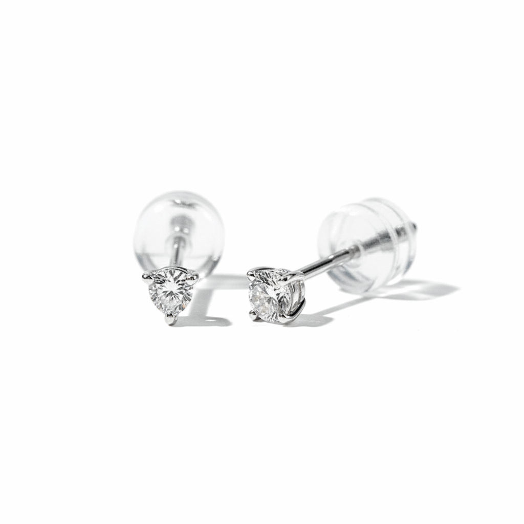 Martini Stud Earrings – 0.10ct Total Lab Diamond, 10K Gold