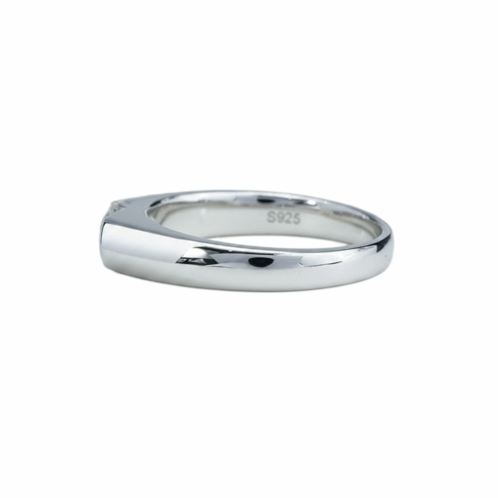 1.0ct Marquise Moissanite Ring – DEF, White Gold Plated 925 Silver
