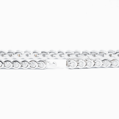 Bezel-Set Moissanite Tennis Bracelet – 1.68ct Total