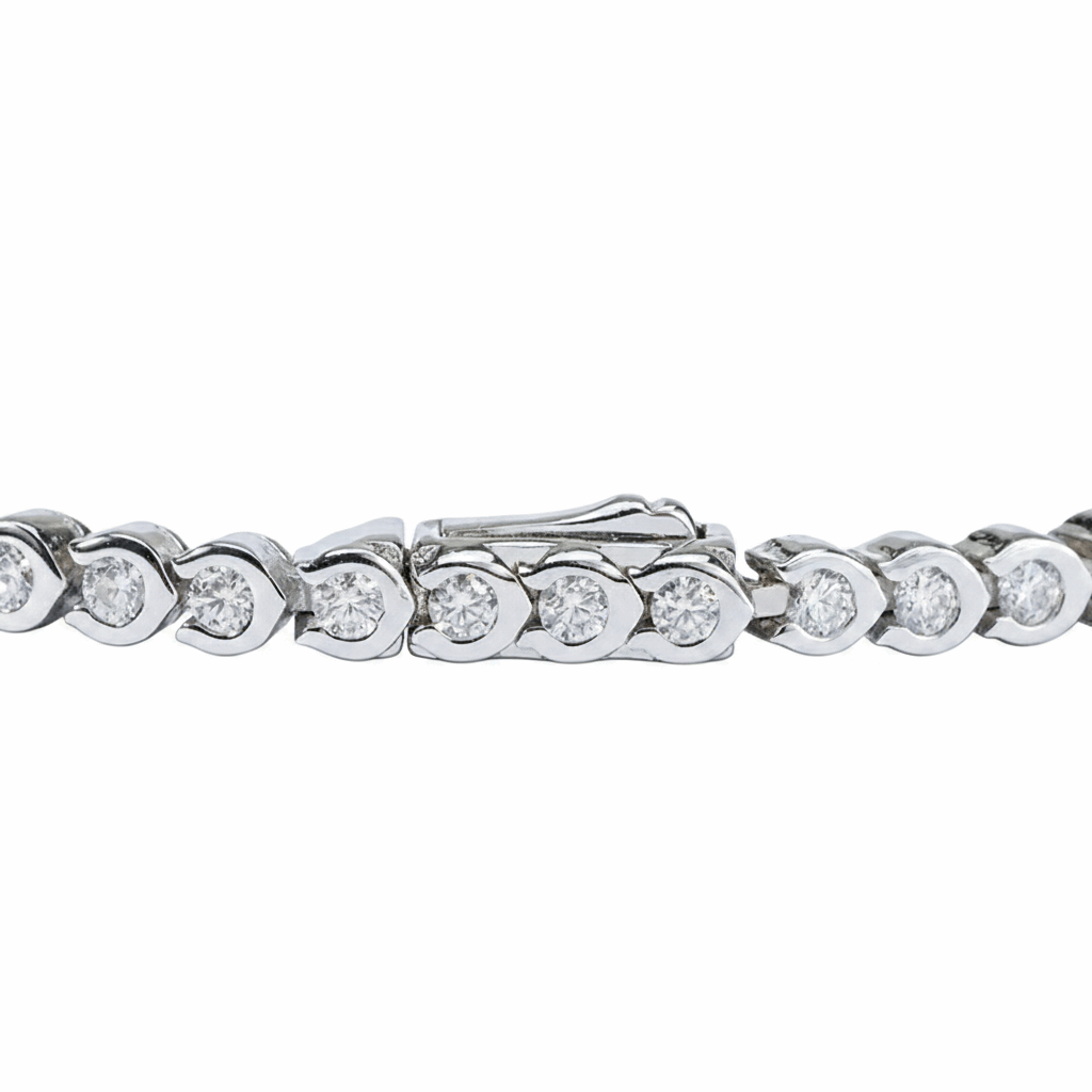 Bezel-Set Moissanite Tennis Bracelet – 1.68ct Total