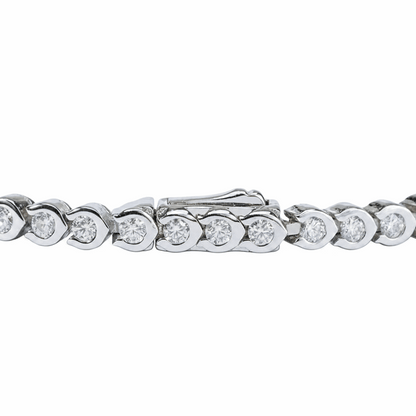 Bezel-Set Moissanite Tennis Bracelet – 1.68ct Total