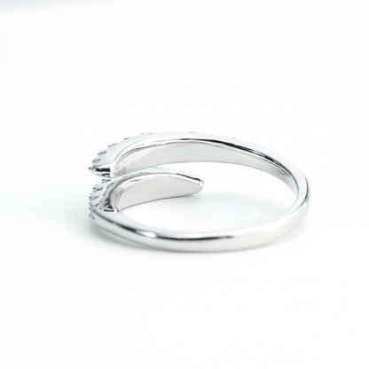 Open Front Moissanite Wrap Ring