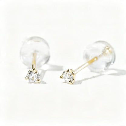 Martini Stud Earrings – 0.10ct Total Lab Diamond, 10K Gold