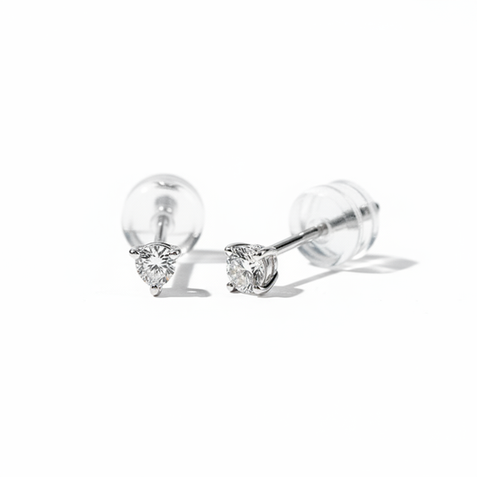 Martini Stud Earrings – 0.10ct Total Lab Diamond, 10K Gold